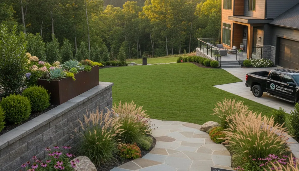 Landscaping service in Raleigh, NC by Lawn Care Raleigh NC for residential lawn maintenance