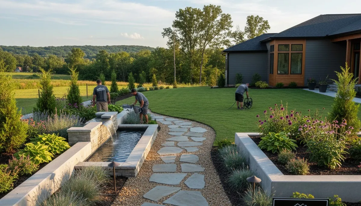 Landscape maintenance in Raleigh, NC by professional lawn care team